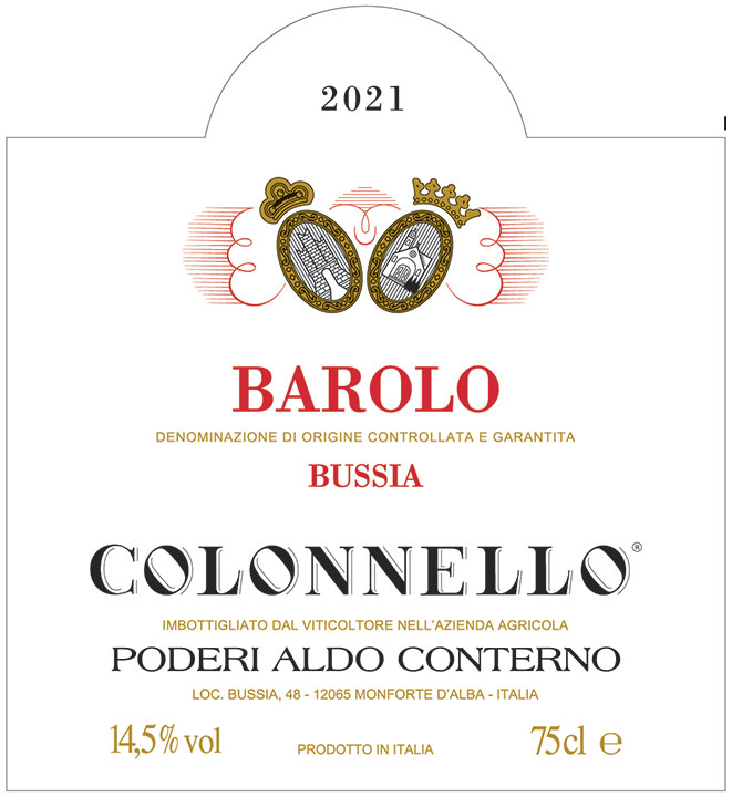 COLONNELLO 2021 Barolo Bussia DOCG – Poderi Aldo Conterno